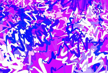 Bükülmüş çizgileri olan açık mor vektör dokusu. Eğilimli zarif, parlak bir çizim. Markan için yeni kompozisyon.