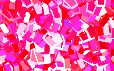 Açık Pembe, altıgenli kırmızı vektör arkaplanı. Altıgenli soyut bir tasarım. Reklamlar, broşürler için desen.