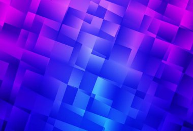 Açık Pembe, mavi vektör arka planı çokgen biçiminde. Renkli dikdörtgenlerle modern soyut çizimler. Şablon bir arkaplan olarak kullanılabilir.