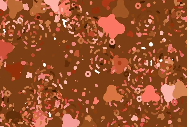 Açık kırmızı, kaotik şekilli sarı vektör şablonu. Soyut gradyan şekilli basit renkli çizimler. İşiniz için en iyi akıllı tasarım.