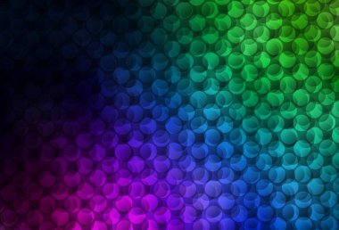 Noktalı koyu renkli vektör arkaplanı. Renkli su damlaları olan modern soyut çizimler. Duvar kağıtlarının dokusu için desen.