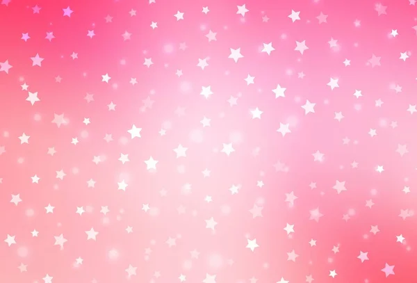 Ανοιχτό Ροζ Κίτρινο Διανυσματική Διάταξη Φωτεινές Νιφάδες Χιονιού Αστέρια Πολύχρωμο — Διανυσματικό Αρχείο