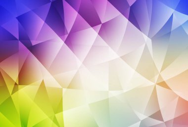 Işık çok renkli vektör Çokgen soyut düzeni. Üçgen geometrik örnek gradyan ile. Tasarımınız için üçgen desen.