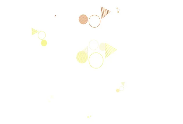 Light Red Yellow Vector Backdrop Lines Circles Иллюстрация Набором Красочных — стоковый вектор