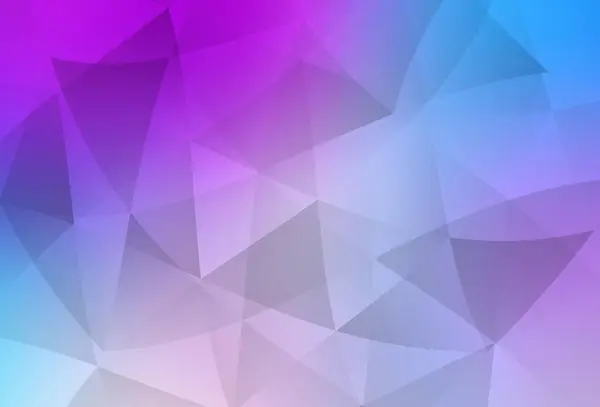 Modèle Triangles Gradient Vectoriel Rose Clair Bleu Illustration Créative Demi — Image vectorielle