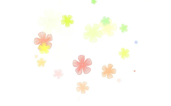 Light Multicolor Vector Doodle Layout Mit Blumen Abstrakte Illustration Mit — Stockvektor