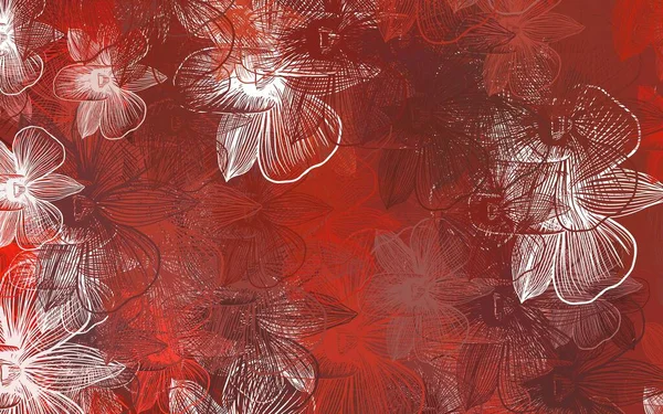 Светло Красная Векторная Текстура Цветами Современная Абстрактная Иллюстрация Цветами Новая — стоковый вектор
