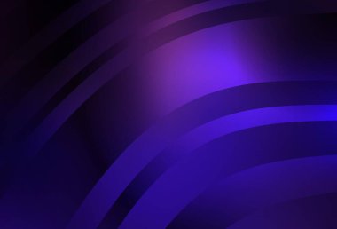 Koyu mor, pembe çizgili vektör şablonu. Eğimli çizgileri olan zarif parlak bir illüstrasyon. Markan için yeni kompozisyon.