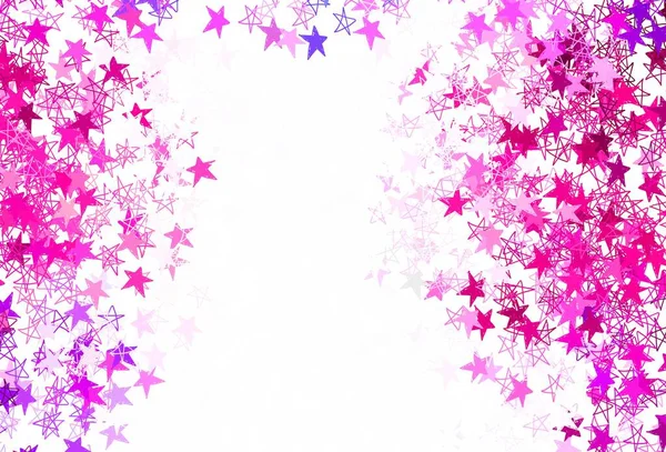 Шаблон Светло Розового Вектора Небесными Звездами Звёзды Размытом Абстрактном Фоне — стоковый вектор