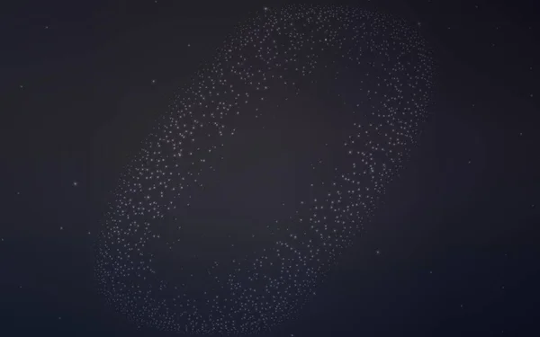 Fondo Vectorial Gris Oscuro Con Estrellas Galaxias Diseño Decorativo Borroso — Vector de stock