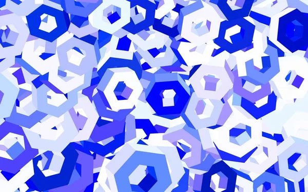 Azul Claro Layout Vetorial Verde Com Formas Hexagonais Ilustração Abstrata — Vetor de Stock