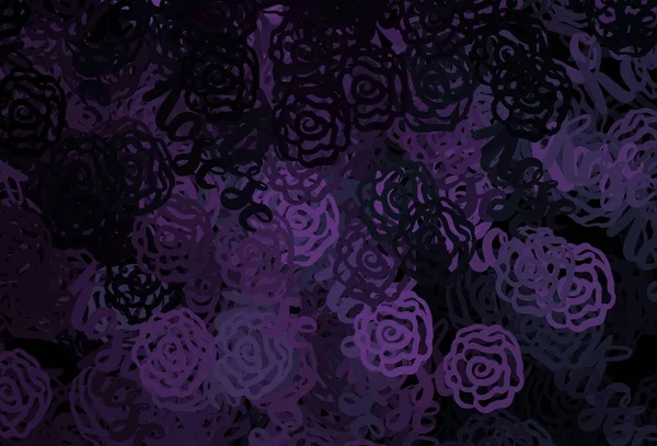 Modèle Vectoriel Violet Foncé Avec Des Formes Chaotiques Illustration Avec — Image vectorielle