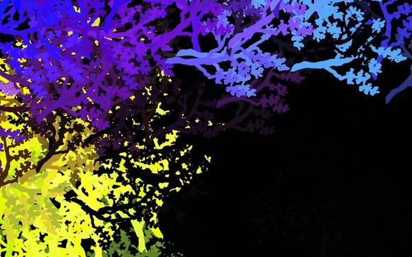 Design Abstrato Vetorial Multicolorido Escuro Com Árvores Galhos Ilustração Abstrata — Vetor de Stock