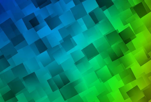 浅蓝色 绿色矢量图案 正方形 具有彩色梯度的抽象背景上的矩形 该模板可用作背景 — 图库矢量图片