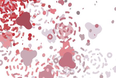 Soyut biçimlerde açık kırmızı vektör dokusu. Soyut tarzda rengarenk gradyan şekilleri olan bir resim. Duvar kağıtları için zarif tasarım.