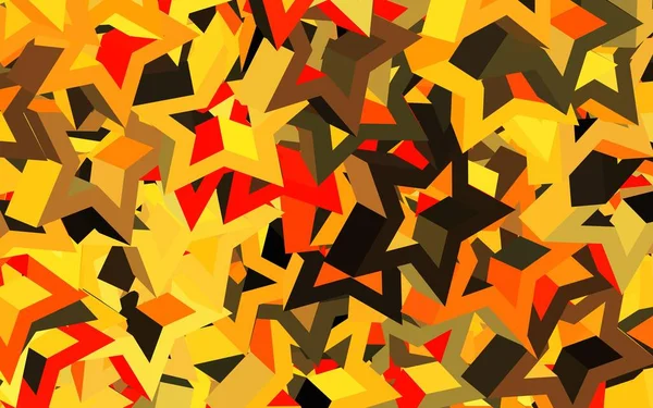Donker Oranje Vectorsjabloon Met Kristallen Driehoeken Decoratief Design Abstracte Stijl — Stockvector