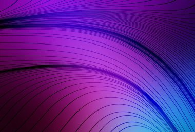 Açık Pembe, çizgileri olan mavi vektör şablonu. Basit eğri biçiminde parlak renkli bir illüstrasyon. İş tasarımınız için şablon.