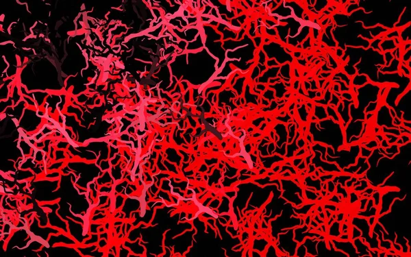 Темно Червоний Векторний Абстрактний Візерунок Листям Гілками Блискуча Абстрактна Ілюстрація — стоковий вектор