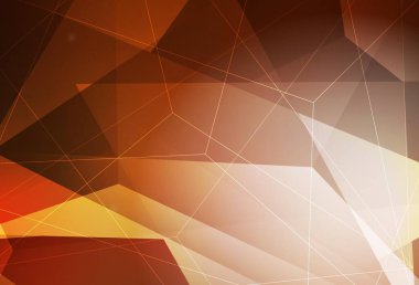 Koyu Turuncu vektör arkaplan ve çokgen tarzı. Doğa tarzında üçgenleri olan güzel bir çizim. Duvar kağıtları için zarif tasarım.