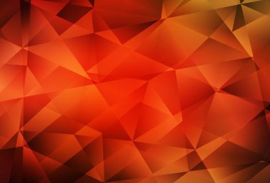 Açık kırmızı vektör çokgen arkaplanı. Çokgen soyut çizim ve gradyan. İşiniz için yepyeni bir tasarım..