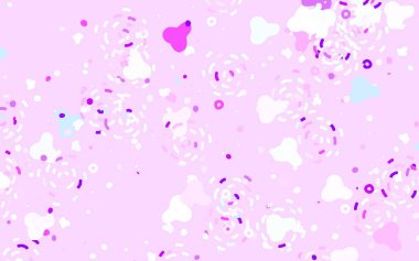 Açık pembe, rastgele şekilli mavi vektör deseni. Soyut tarzda rengarenk gradyan şekilleri olan bir resim. Bir cep telefonu için arka plan.