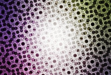 Açık pembe, daire şekilli yeşil vektör düzeni. Parlak renkli soyut çemberlerin olduğu bir resim. İş ilanınız için tasarım.