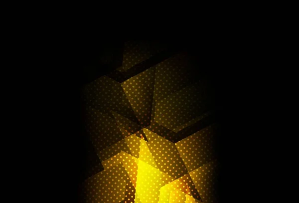 Dark Yellow Vector Background Set Hexagons Design Abstract Style Hexagons — Stock Vector
