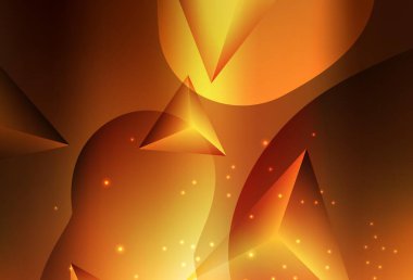 Koyu Turuncu vektör dekoratif tasarım soyut tarzda ve üçgen yapıda. Bulanık dekoratif tasarım baloncuklu soyut tarzda. Bir kartvizit için modern tasarım.