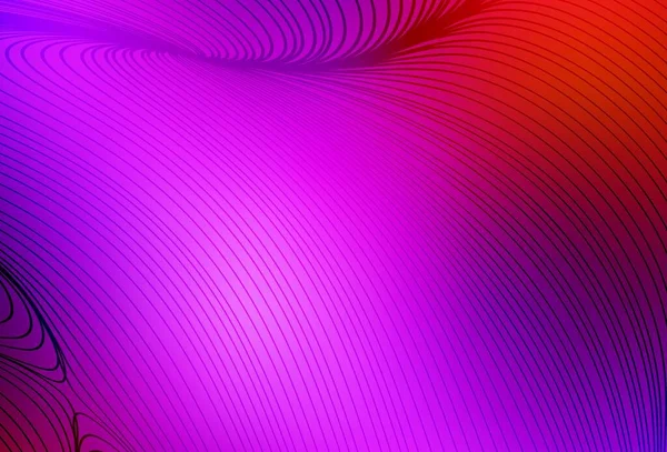 Hellrosa Roter Vektorhintergrund Mit Linien Leuchtend Bunte Illustration Einfachen Kurvenstil — Stockvektor