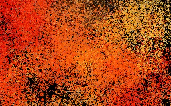 Koyu kırmızı, üzerinde yılbaşı yıldızları olan sarı vektör deseni. Yıldızlı parlak renkli illüstrasyon. Kozmik arkaplanlar için şablon.