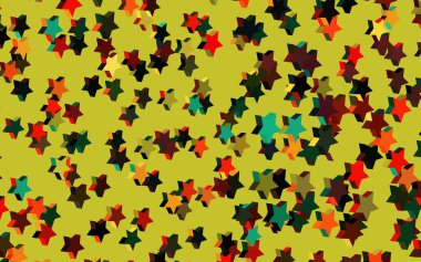 Gökyüzü yıldızlı karanlık çokrenkli vektör şablonu. Yıldızlı parlak renkli illüstrasyon. Reklamınız, posteriniz, afişiniz için en iyi tasarım.