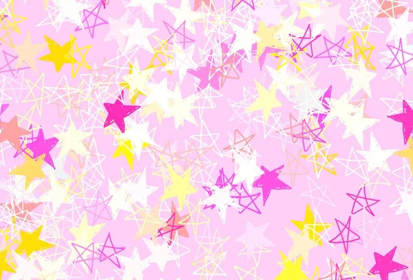 Layout Vetorial Multicolorido Claro Com Estrelas Brilhantes Projeto Decorativo Borrado — Vetor de Stock