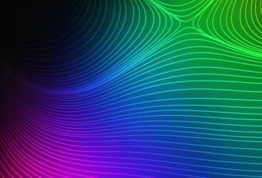 Renkli çizgileri olan koyu renkli vektör dokusu. Soyut şablon üzerinde çizgileri olan renkli, parlak bir illüstrasyon. Meşgul web siteleriniz için şablon.