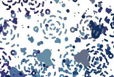 Açık pembe, rastgele şekilli mavi vektör deseni. Renkli rastgele şekillerle modern soyut illüstrasyon. Web siteniz için basit tasarım.