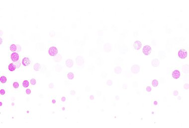 Açık Mor, diskli pembe vektör dokusu. Doğa tarzında bulanık halkaları olan güzel renkli çizimler. Fütürist reklamlar ve kitapçıklar için şablon.