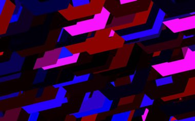 Koyu mavi, altıgenli yeşil vektör arkaplanı. Bulanık yüzeyde renkli altıgenlerin çizimi. Reklamınız için bir kalıp, kitapçıklar.