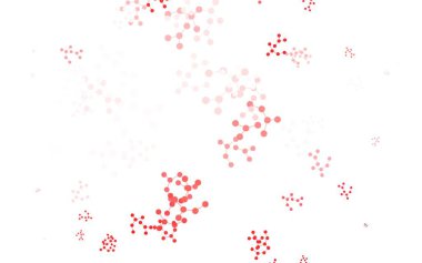 Açık Pembe, kırmızı vektör arka planı ve yapay zeka formları. Parlak renkli bir illüstrasyon ve yapay zekanın gerçek yapısı. Poster ve teknoloji sembolü.