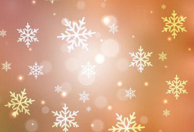 Açık Turuncu vektör deseni Noel tarzında. Modern soyut Noel ruh hali şekilleri. Bir üniversite posteri için en iyi tasarım, afiş.