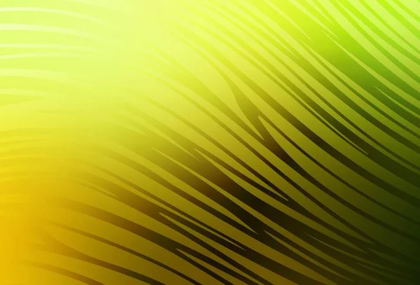ライトグリーン 黄色のベクトルパターンを心配ラインと グラデーションのある丸みを帯びた抽象的なイラスト デザインのシンプルなテンプレート — ストックベクタ