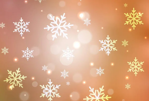 クリスマススタイルのライトオレンジベクトルパターン 現代の抽象的なクリスマスムードの形 大学のポスター バナーのための最高のデザイン — ストックベクタ