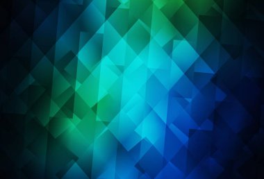 Koyu mavi, çok kenarlı yeşil vektör arkaplan. Dikdörtgen şekilli soyut çizimler. İniş sayfası için modern şablon.