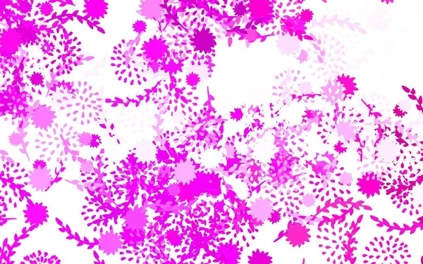 Светло Розовый Векторный Фон Цветами Цветами Современная Абстрактная Иллюстрация Цветами — стоковый вектор