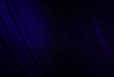 Bükülmüş çizgileri olan koyu mavi vektör düzeni. Soyut ve gradyan renkte renkli çizimler. Marka kitabı için şık bir desen.