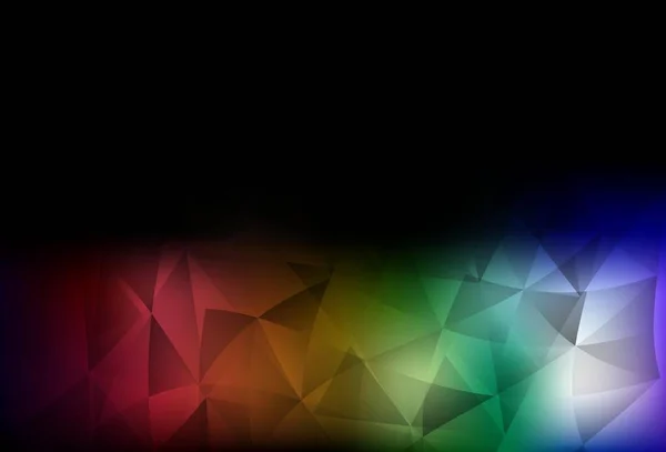 Sötét Multicolor Vektor Elrendezése Vonalak Háromszögek Absztrakt Gradiens Illusztráció Háromszögekkel — Stock Vector