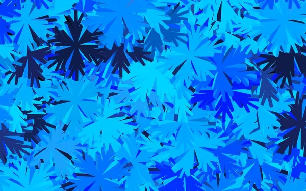 Sötét Kék Vektor Firka Háttér Virágokkal Illusztráció Színes Absztrakt Firka — Stock Vector