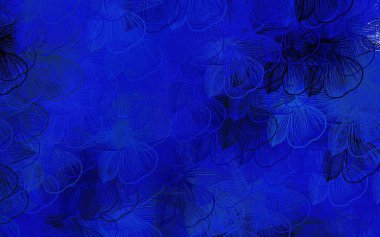 Koyu pembe, çiçekli mavi vektör zarif arkaplan. Çiçeklerle karalama tarzında renkli çizimler. İşiniz için yepyeni bir tasarım..