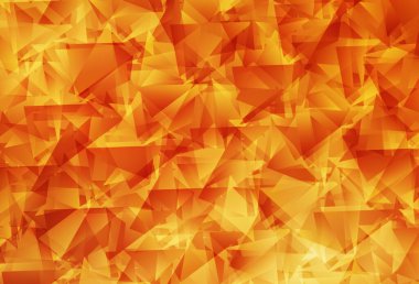 Açık Turuncu Üçgen Mozaik Şablonu. Yarım ton şeklinde, üçgenli yaratıcı illüstrasyon. Arkaplanlarınız için desenli desen.