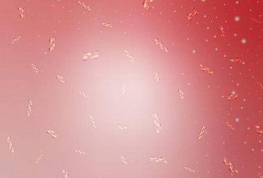 Açık pembe vektör deseni Noel tarzında. Gradyan Noel elementleri içeren bir Akıllı Çizim. Harfler ve tipografi için şablon.