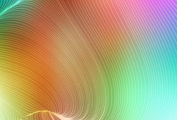Легкая Многоцветная Векторная Компоновка Плоскими Линиями Современная Геометрическая Абстрактная Иллюстрация — стоковый вектор