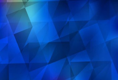 Açık BLUE vektörü soyut çokgen deseni. Üçgenli renkli soyut çizimler. Dizaynınız için üçgen desen.
